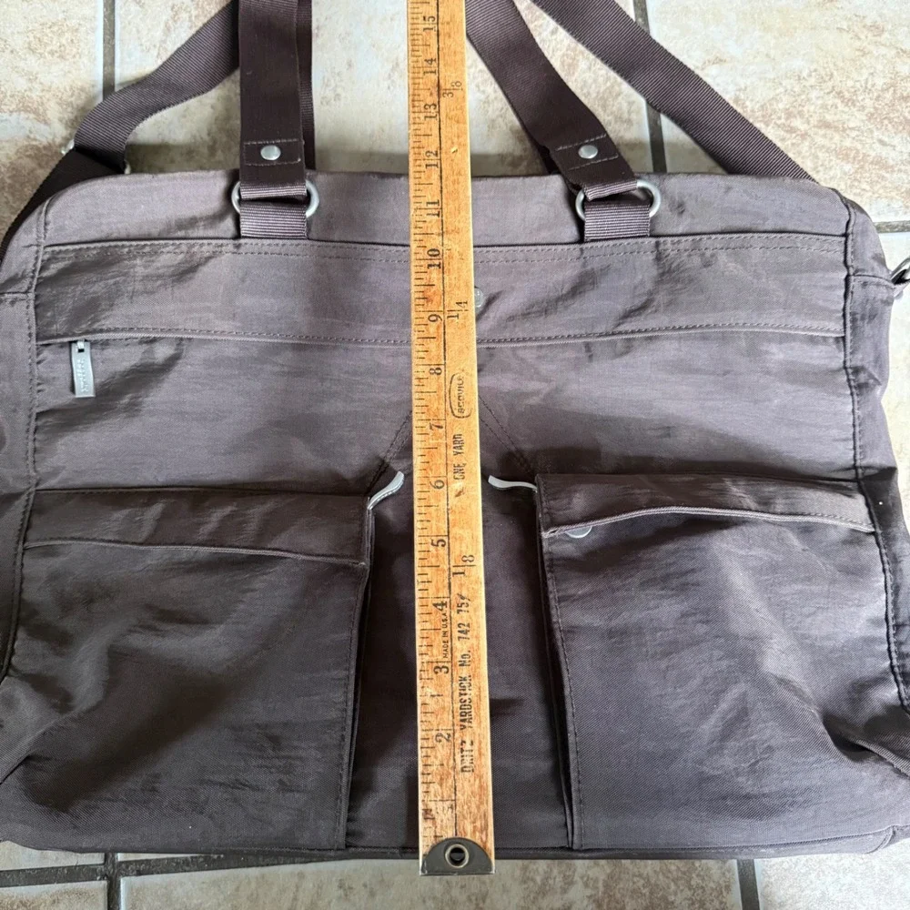 Baggallini Executive Satchel Tote Brown Crossbody Messenger Bag‎ Purse